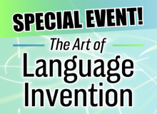 invented languages special event graphic